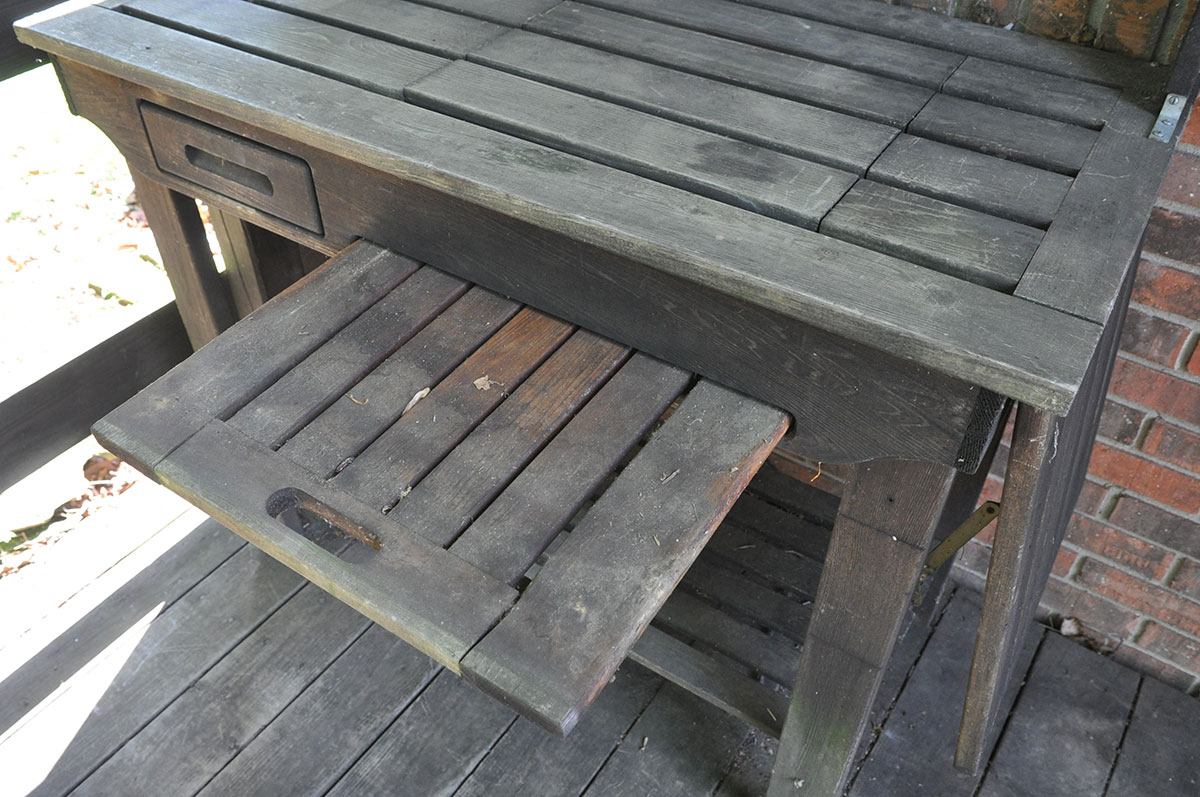 Wooden Garden Potting Cart