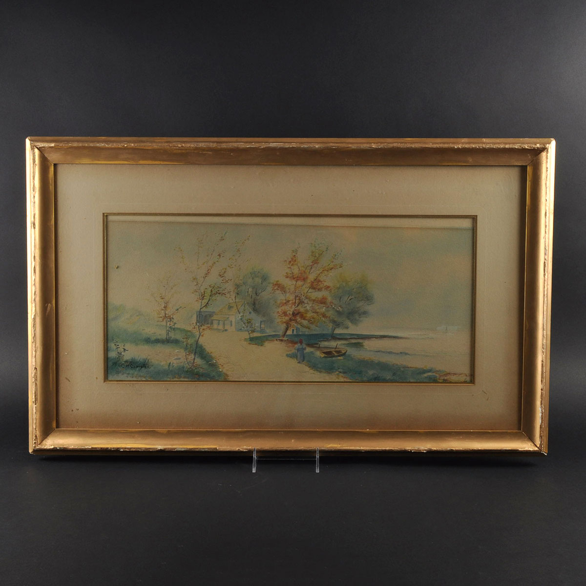 Original Watercolor Landscape by C.H. Compton