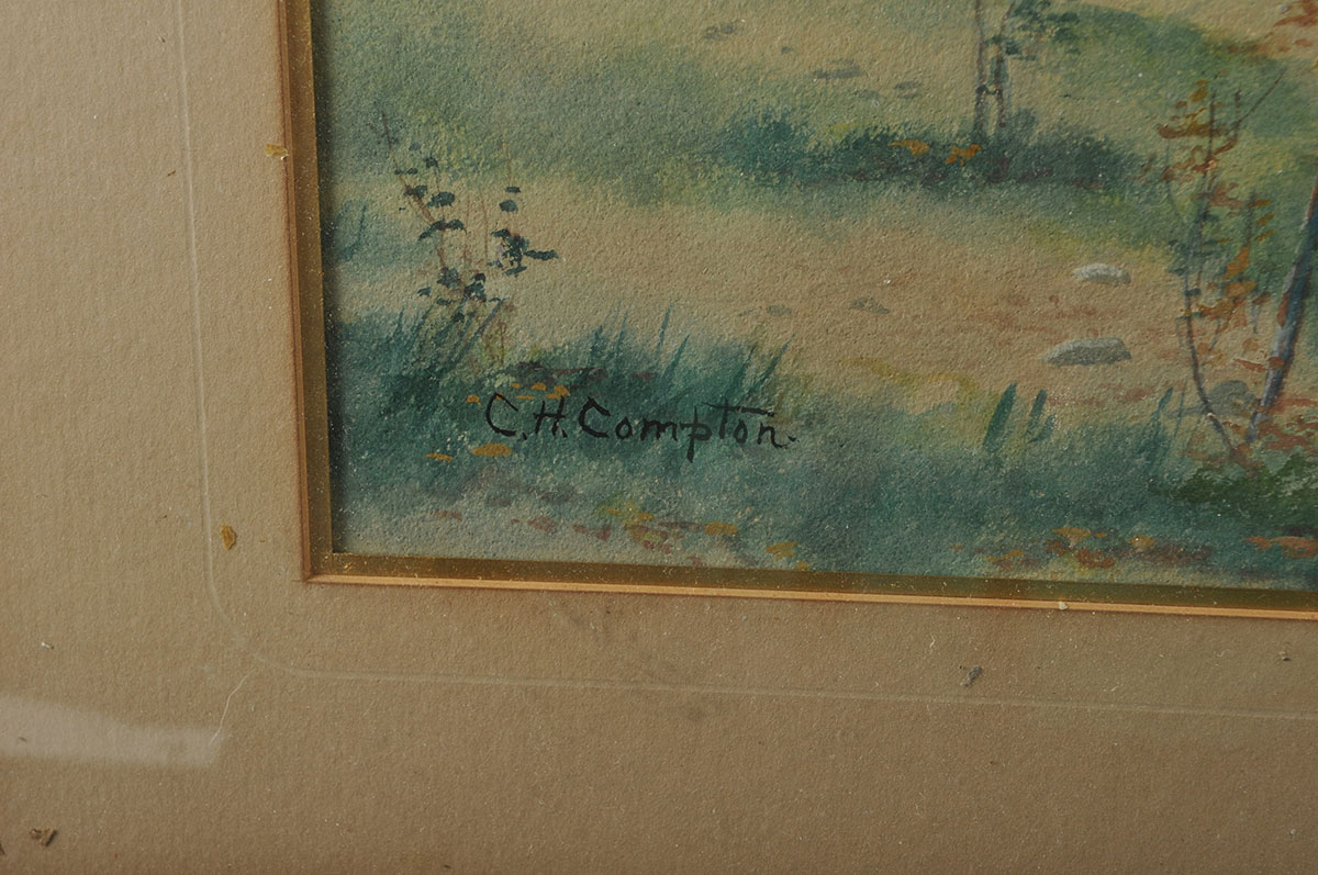 Original Watercolor Landscape by C.H. Compton