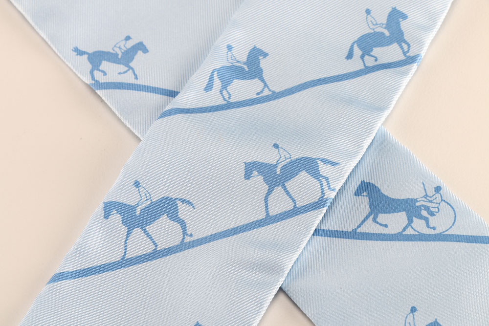 Hermès  "Twilly" Silk Scarf