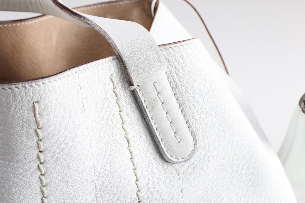 Max Mara White Leather Handbag