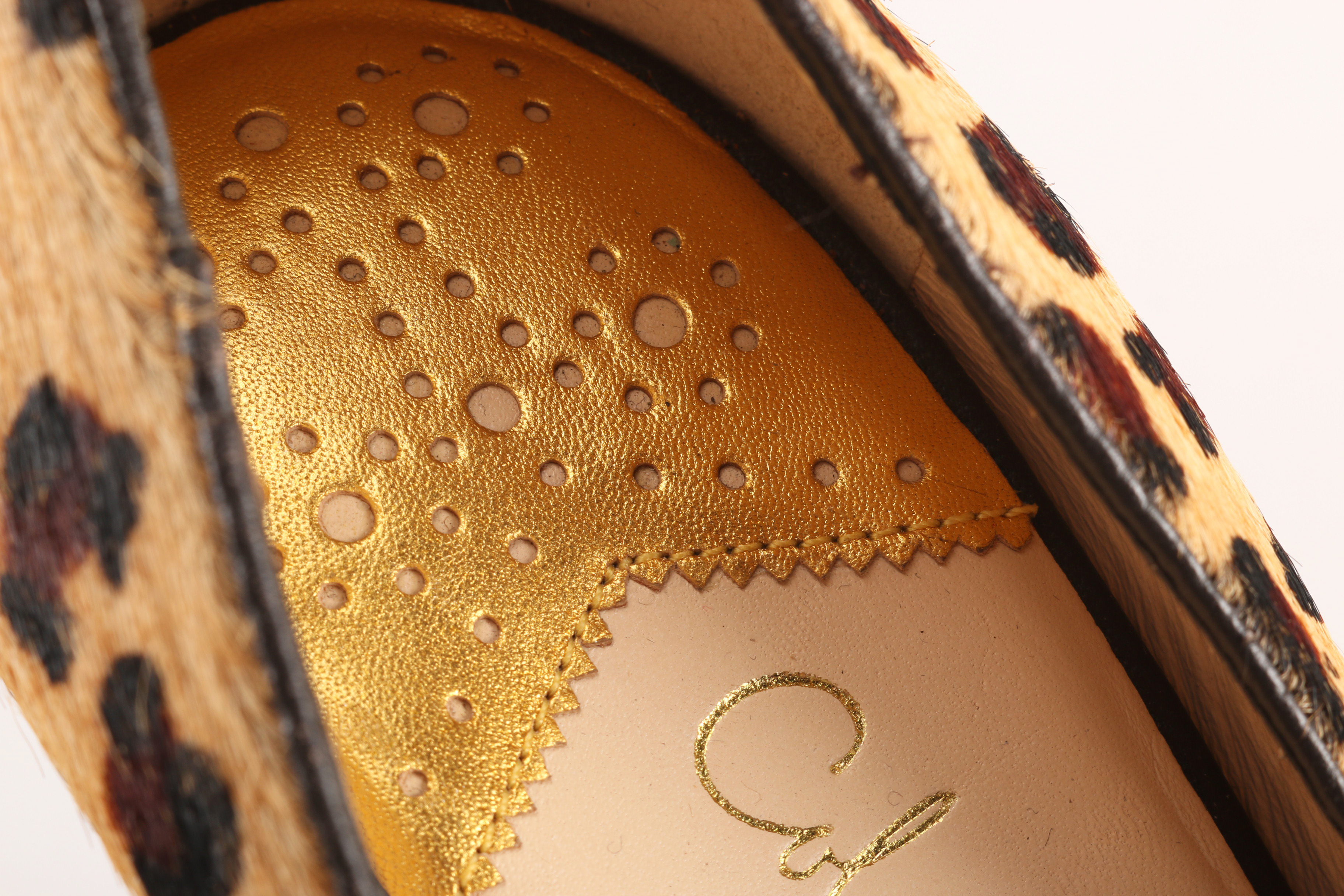 Pair of Cole Haan Leopard Print Calf Hair Pumps