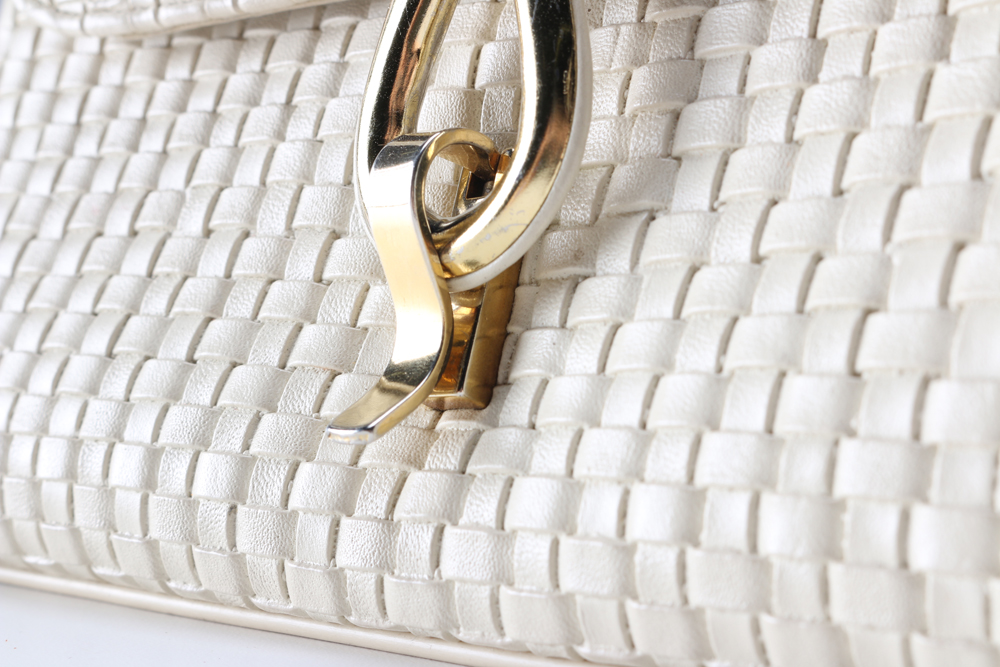 Vintage Lederer de Paris Woven Leather Shoulder Bag