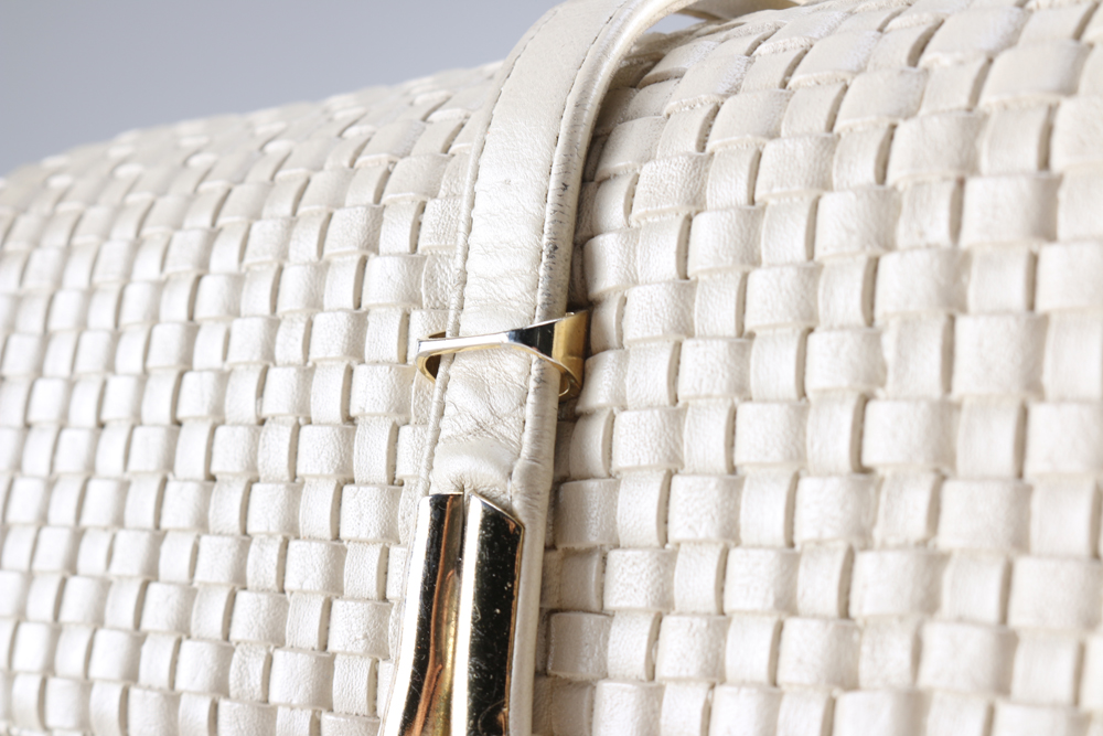 Vintage Lederer de Paris Woven Leather Shoulder Bag