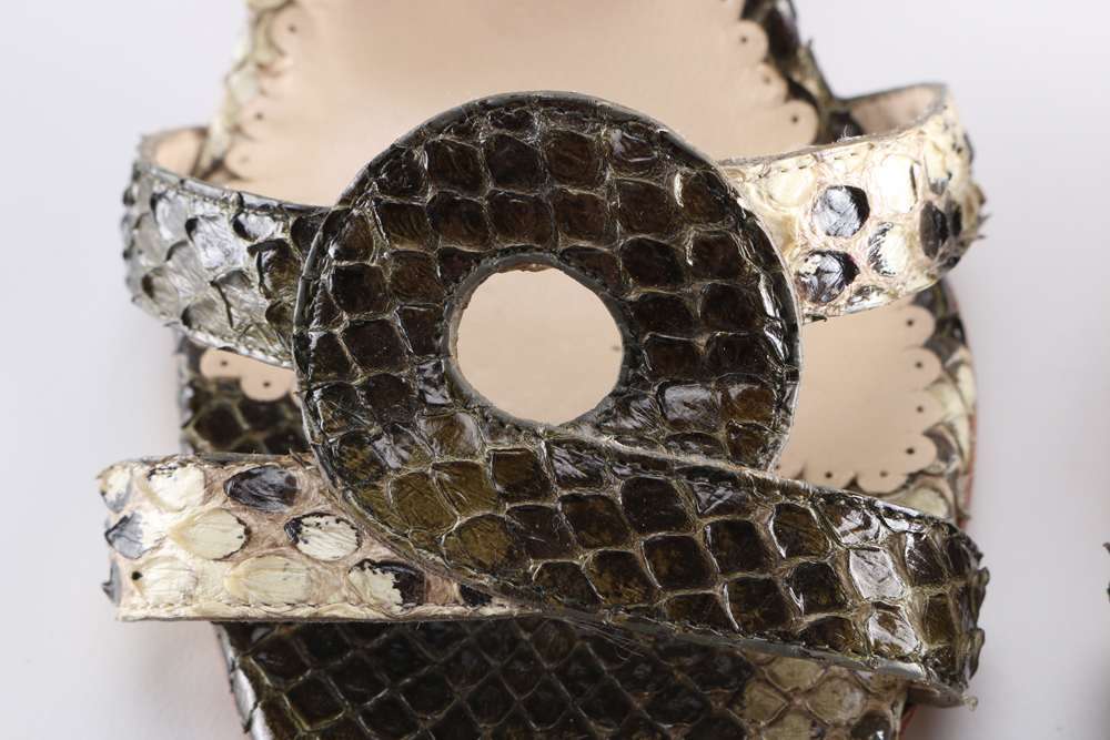 Oscar De La Renta Python Heels