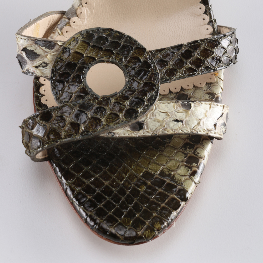 Oscar De La Renta Python Heels