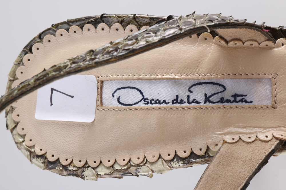 Oscar De La Renta Python Heels