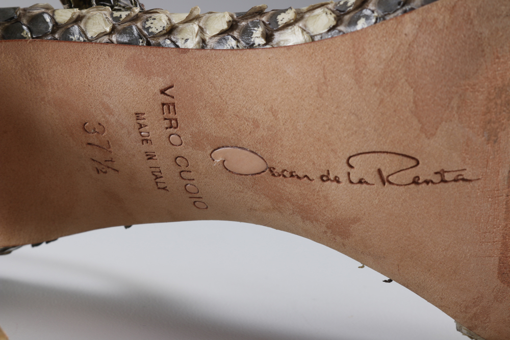 Oscar De La Renta Python Heels
