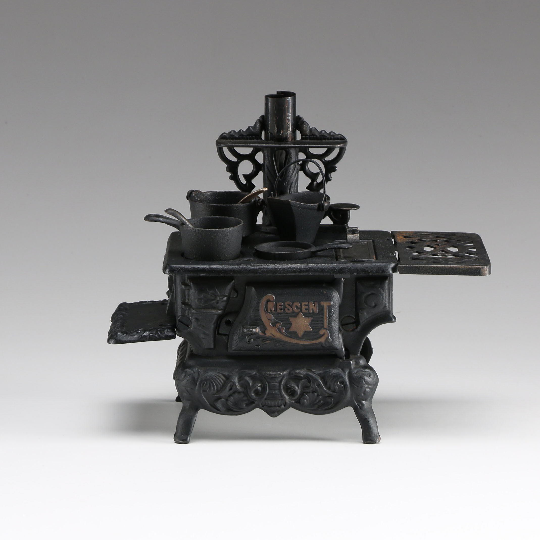 Vintage Toy Cast Iron Stove Set