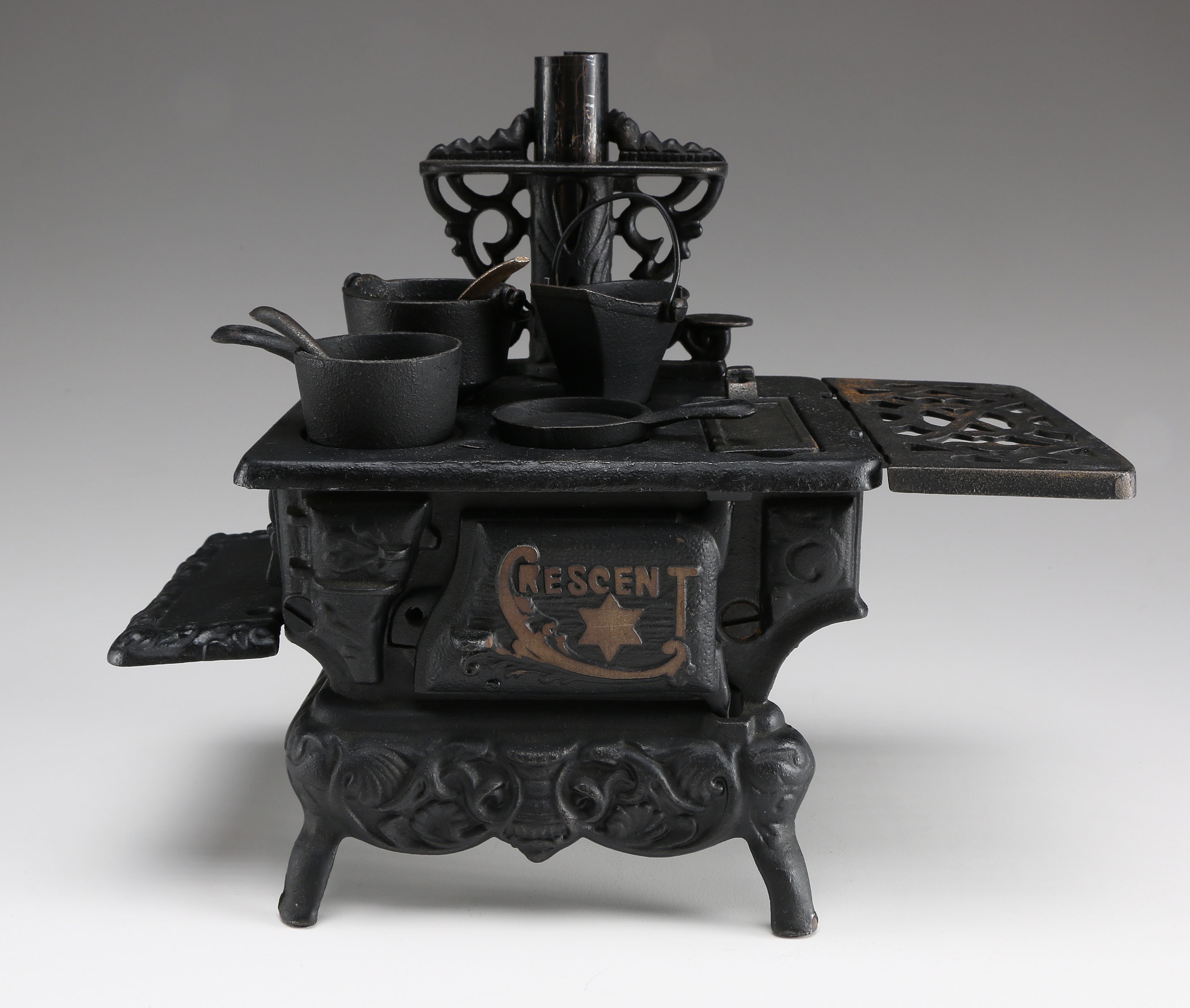 Vintage Toy Cast Iron Stove Set