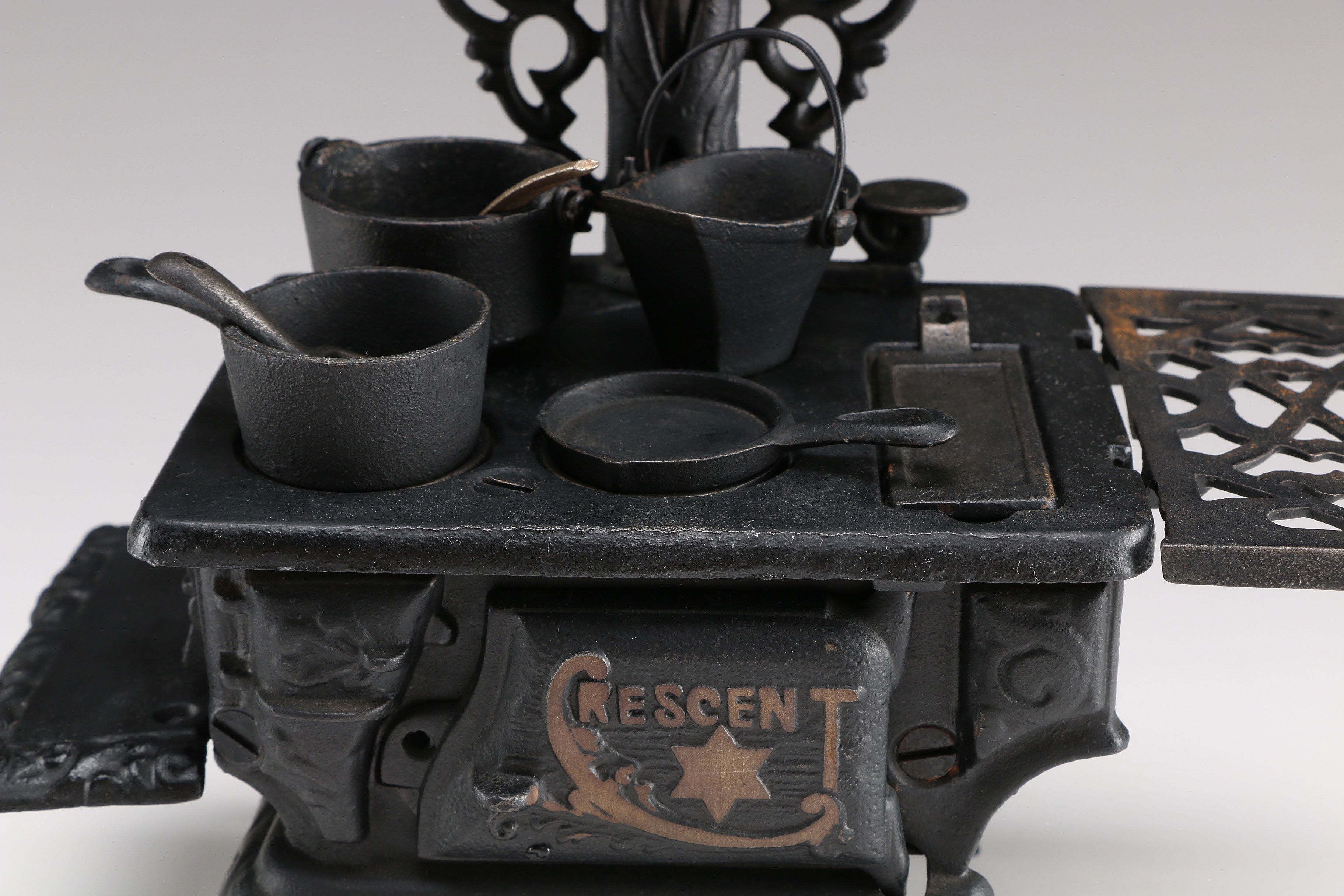 Vintage Toy Cast Iron Stove Set