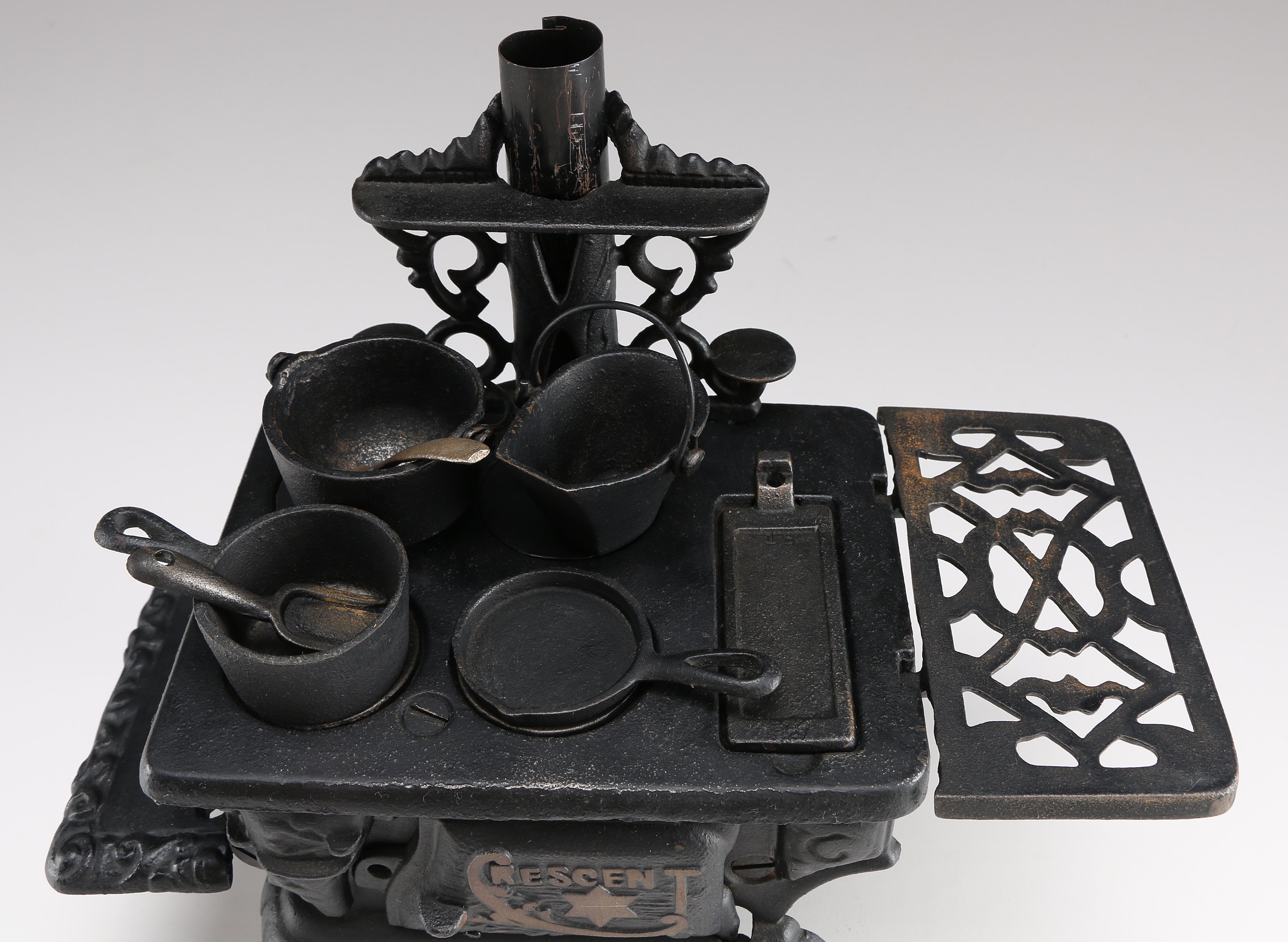 Vintage Toy Cast Iron Stove Set