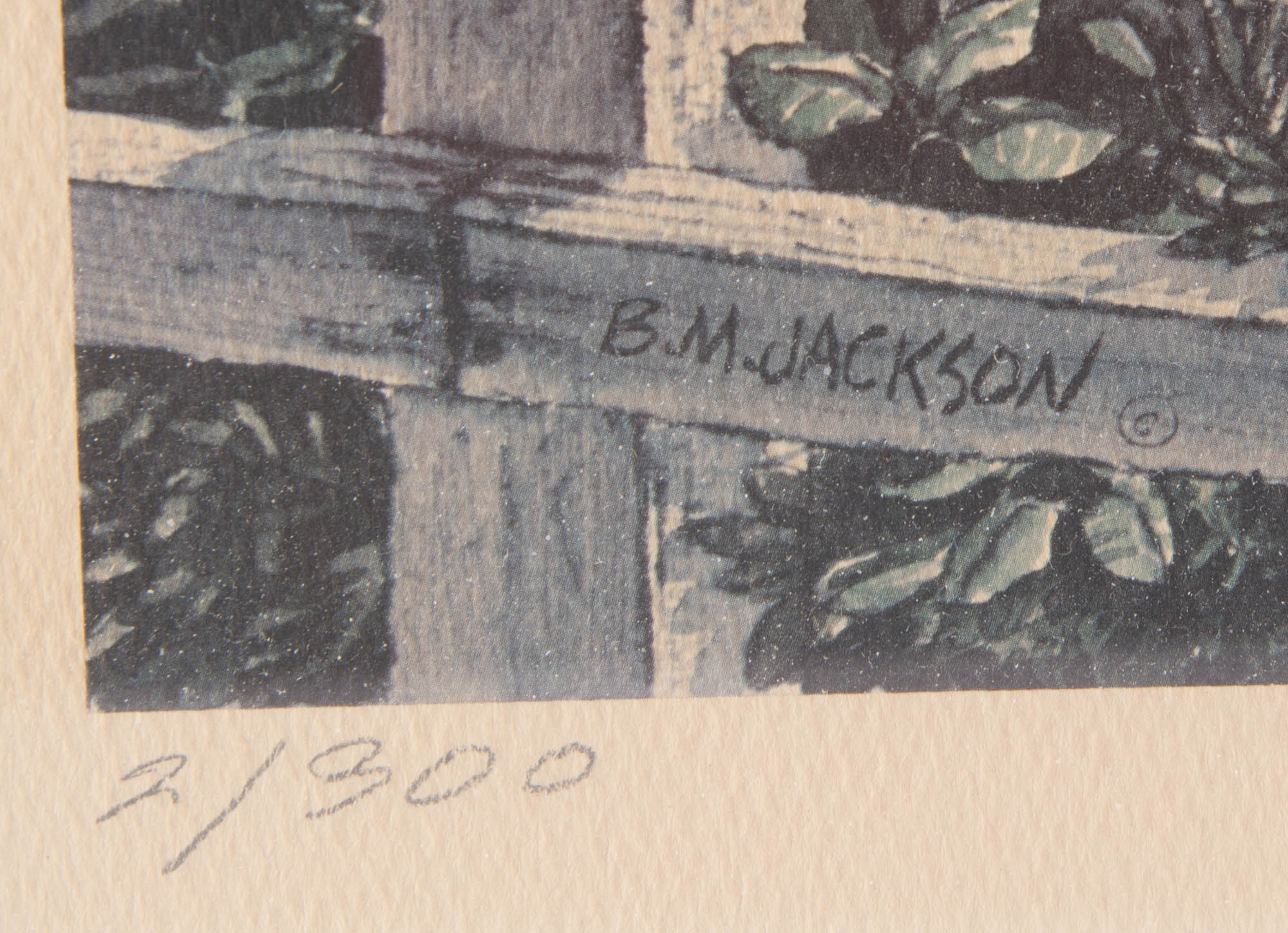 B.M. Jackson Signed "Menemsha View" Print After Watercolor