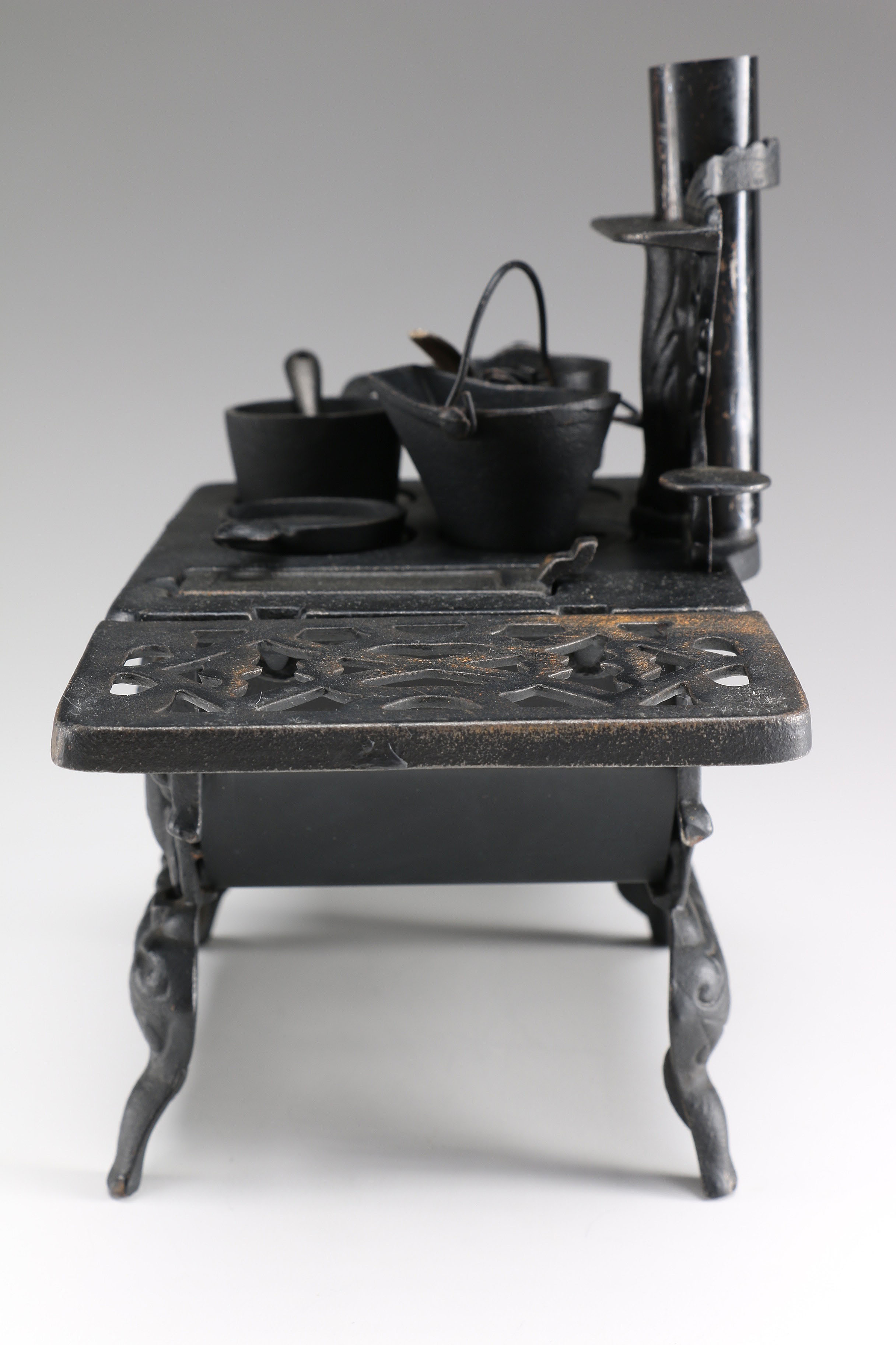 Vintage Toy Cast Iron Stove Set