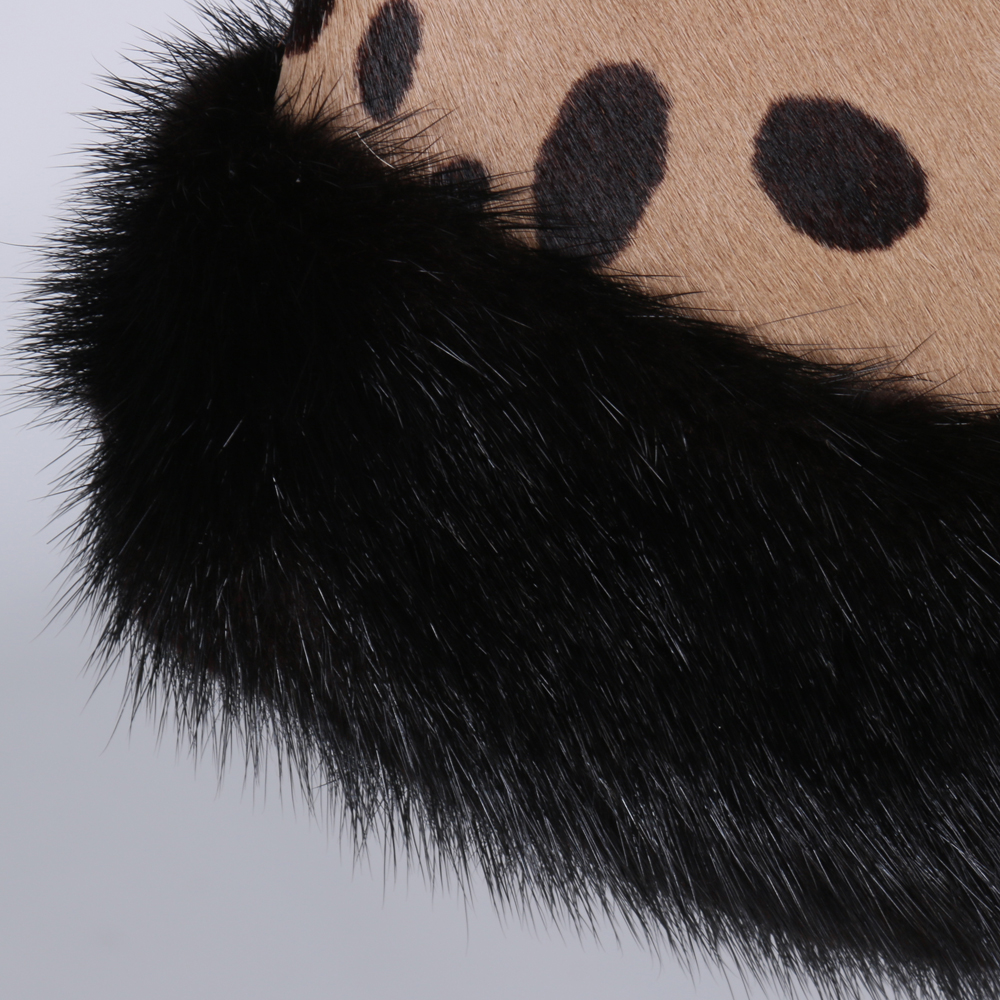 Bill Blass Animal Print Calf Hair Coat