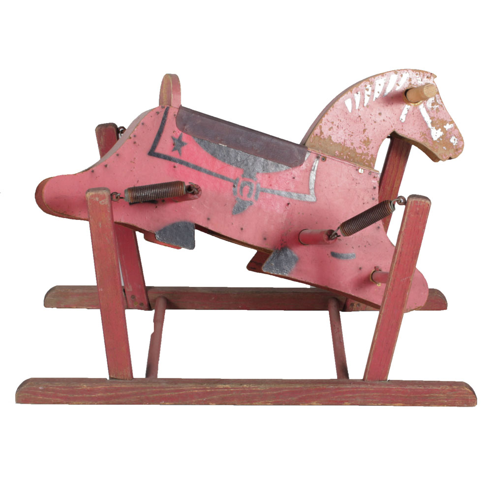 Vintage Wooden Decorative Bouncing Rocking Horse