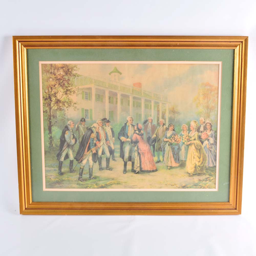 Percy Moran Print of George Washington at Mount Vernon