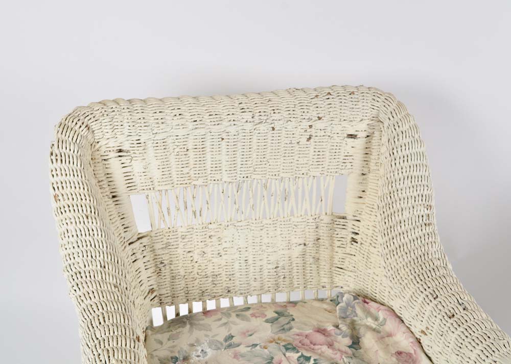 Vintage Wicker Chair and Rocker