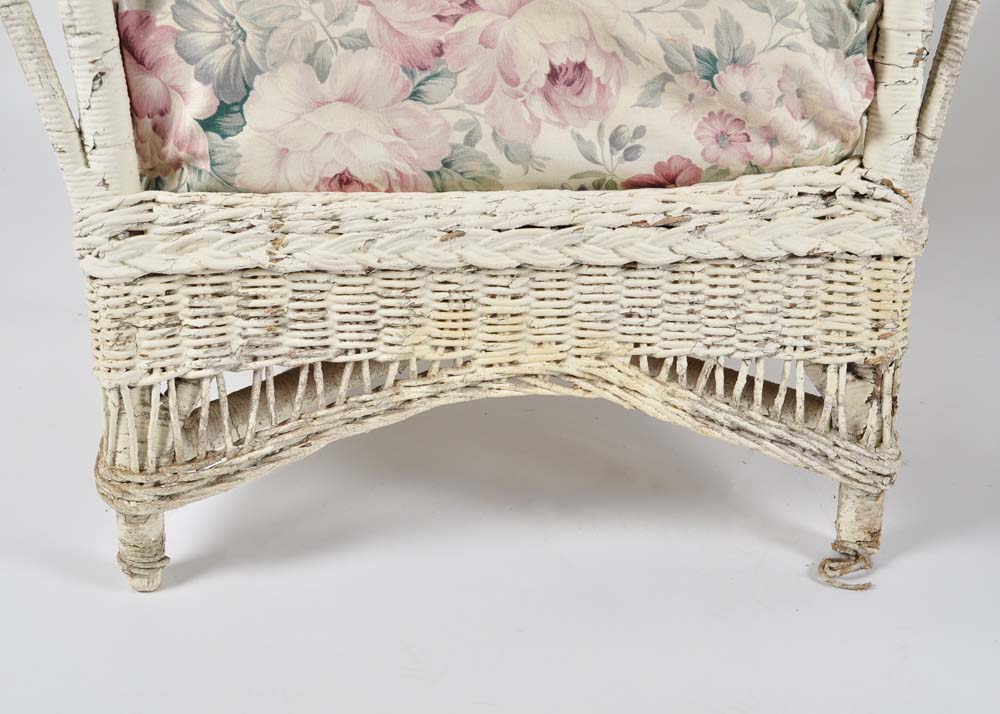 Vintage Wicker Chair and Rocker