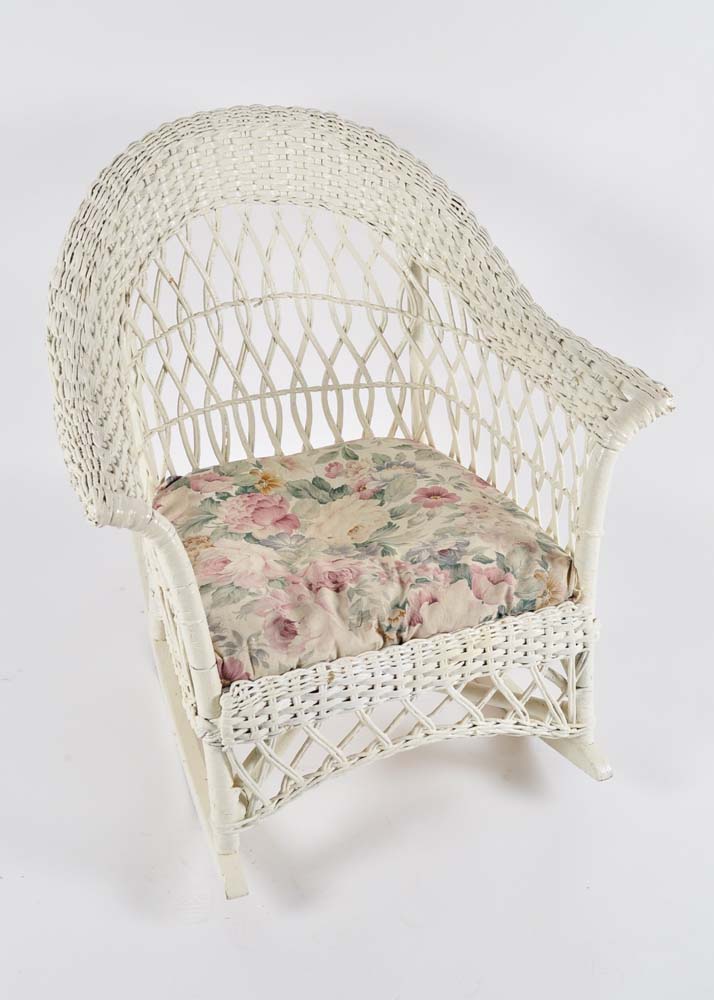 Vintage Wicker Chair and Rocker