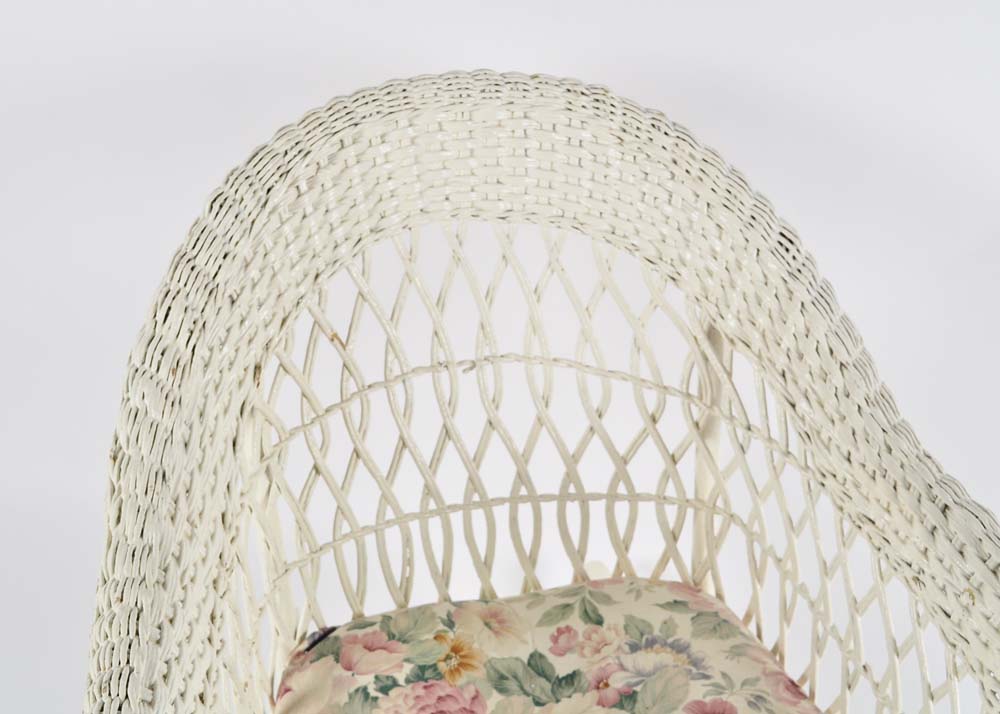 Vintage Wicker Chair and Rocker