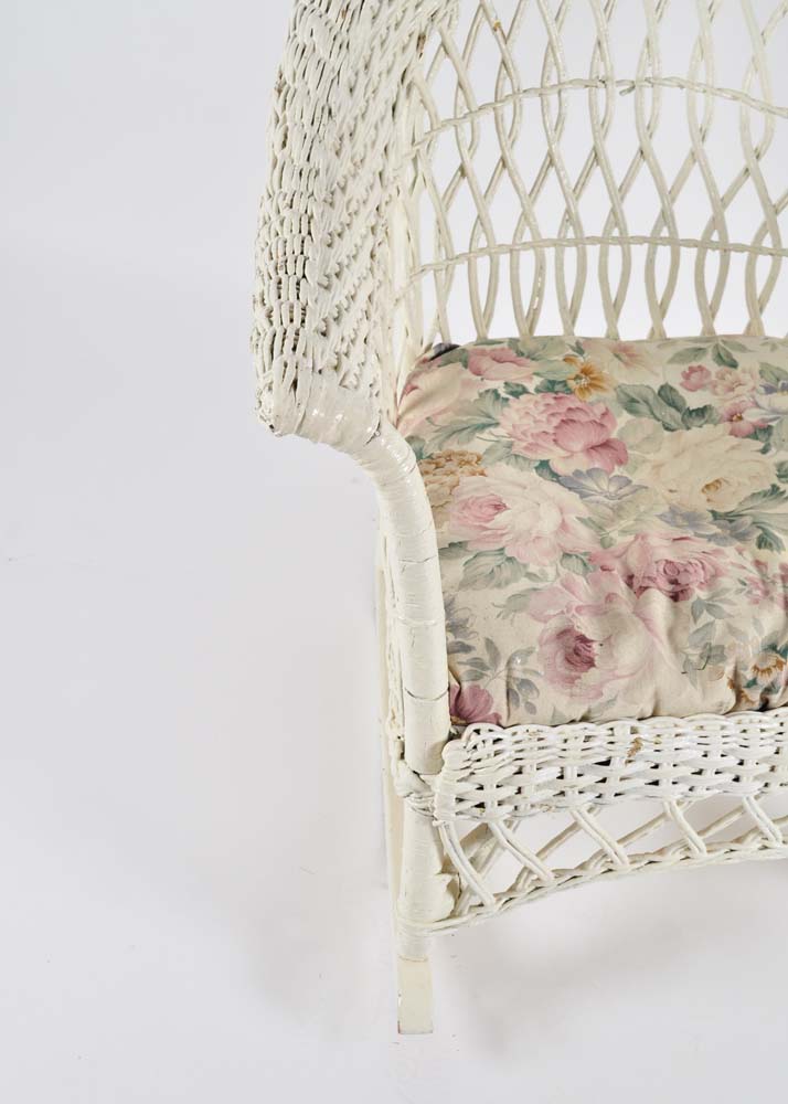 Vintage Wicker Chair and Rocker