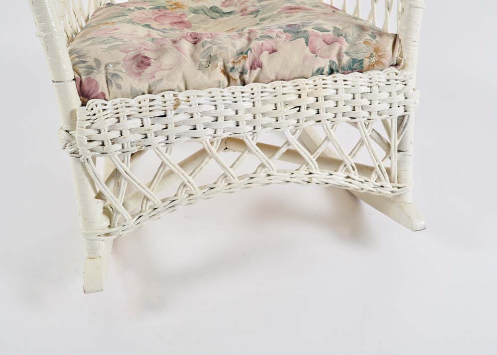 Vintage Wicker Chair and Rocker