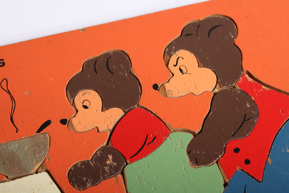 Collection of Vintage Children's Books and Puzzles