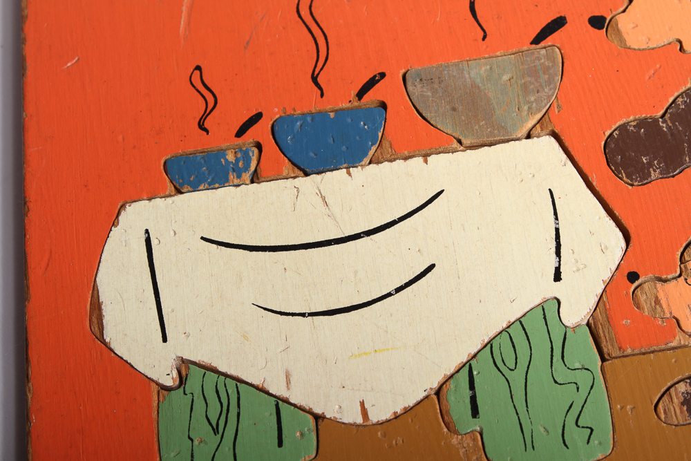 Collection of Vintage Children's Books and Puzzles