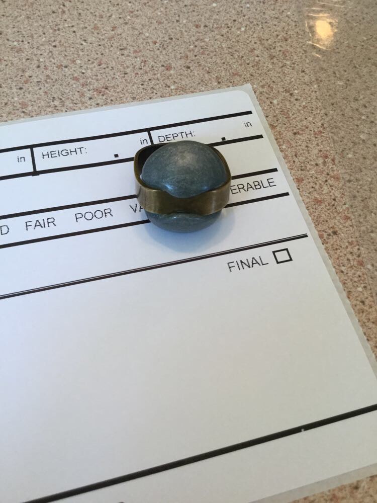 RELOTTED TO 056: Polished Stone Pendant Necklace and Ring