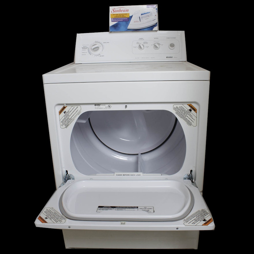 Kenmore 90 Series Heavy Duty King Size Capacity Dryer and Sunbeam Iron