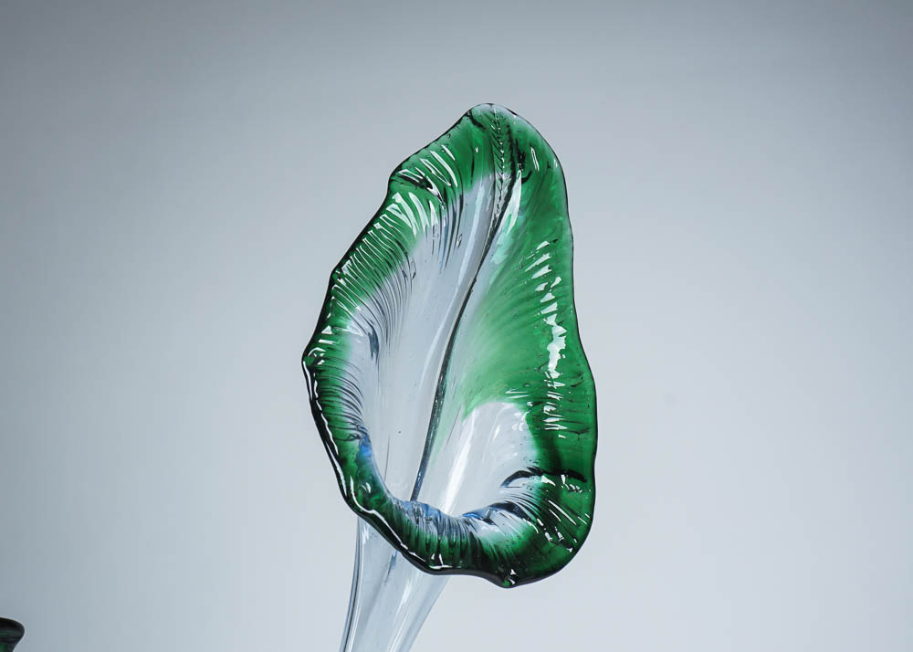 Egermann Crystal Vase and Flowers