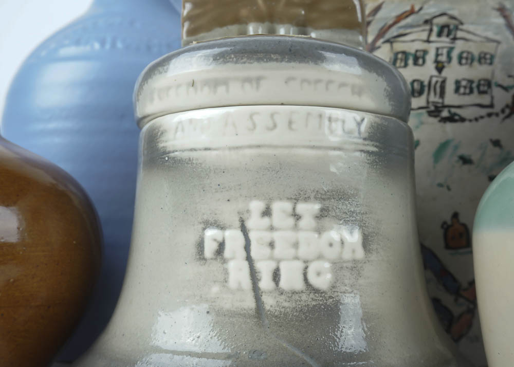 Collection of Stoneware Decanters