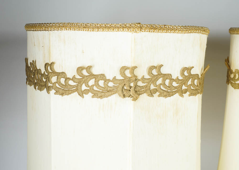 Vintage Marble Lamp Pair