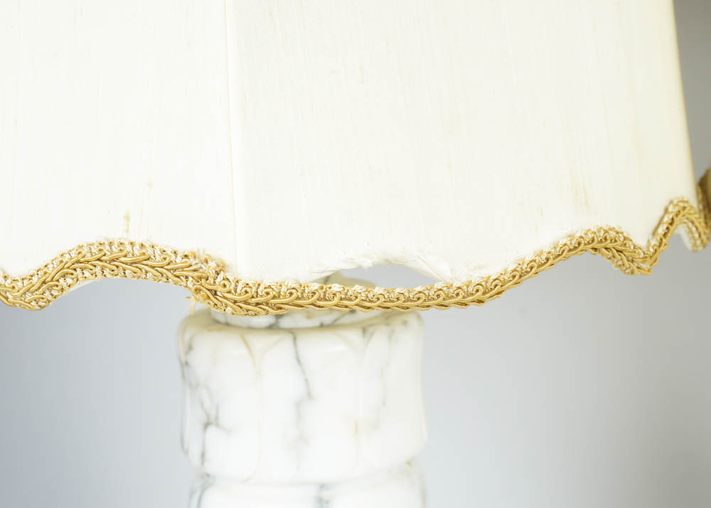 Vintage Marble Lamp Pair