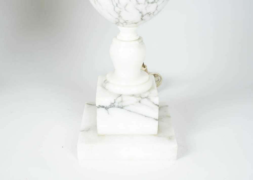 Vintage Marble Lamp Pair