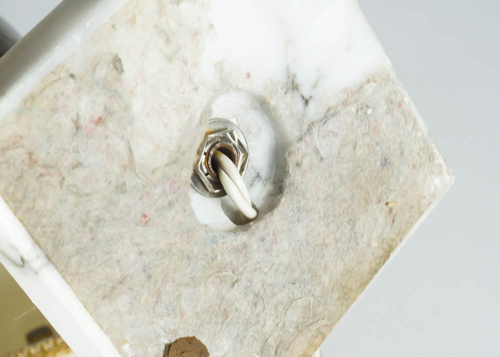 Vintage Marble Lamp Pair