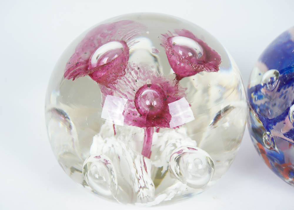 Vintage Handblown Glass Paperweights