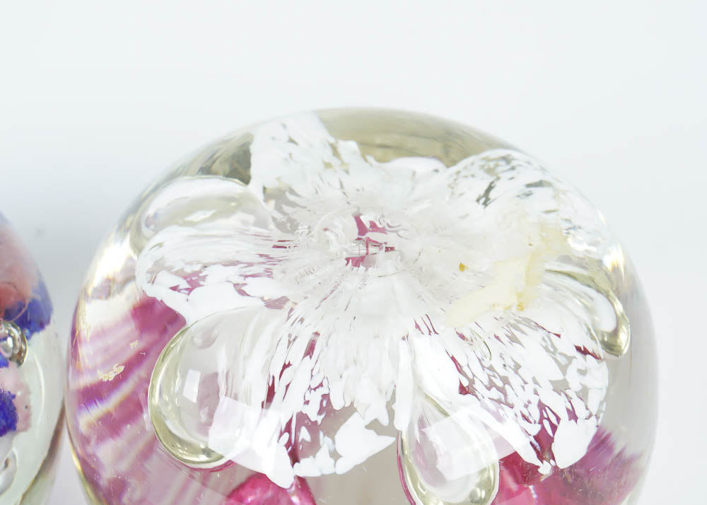 Vintage Handblown Glass Paperweights