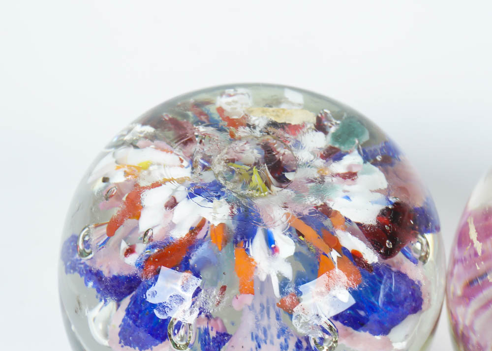 Vintage Handblown Glass Paperweights