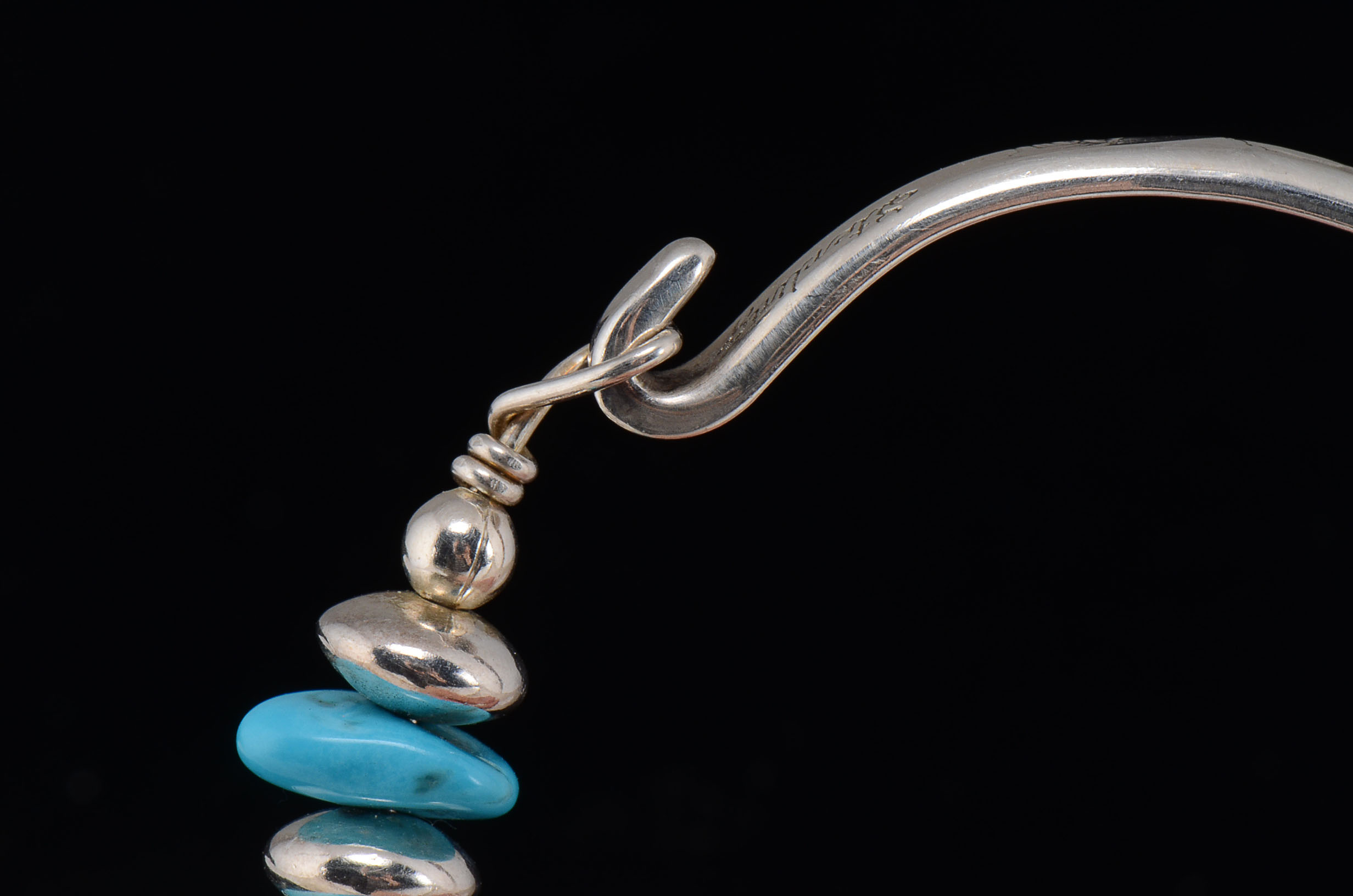 Wenona Southwestern Native American Sterling Silver and Turquoise Bracelet