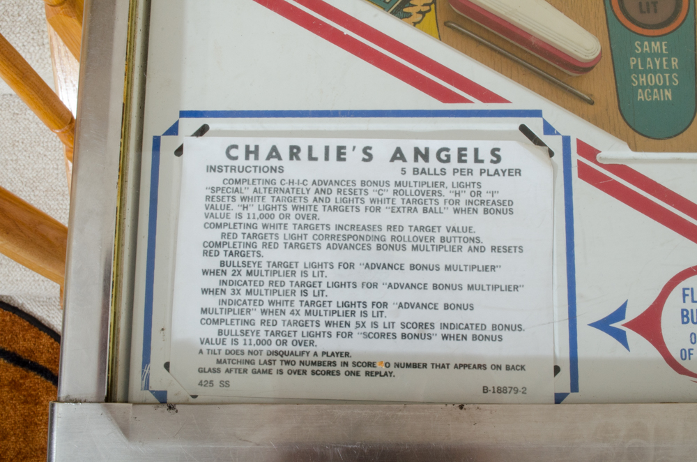 1978 Charlie's Angels Pinball Machine