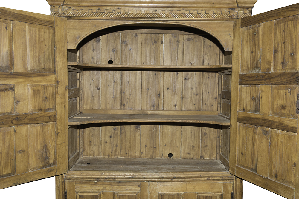 English Carved Pine Cupboard