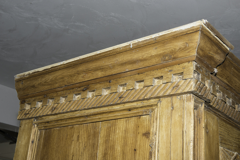 English Carved Pine Cupboard