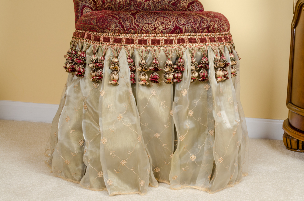 Bombay & Co. Majesty Skirted Vanity Chair