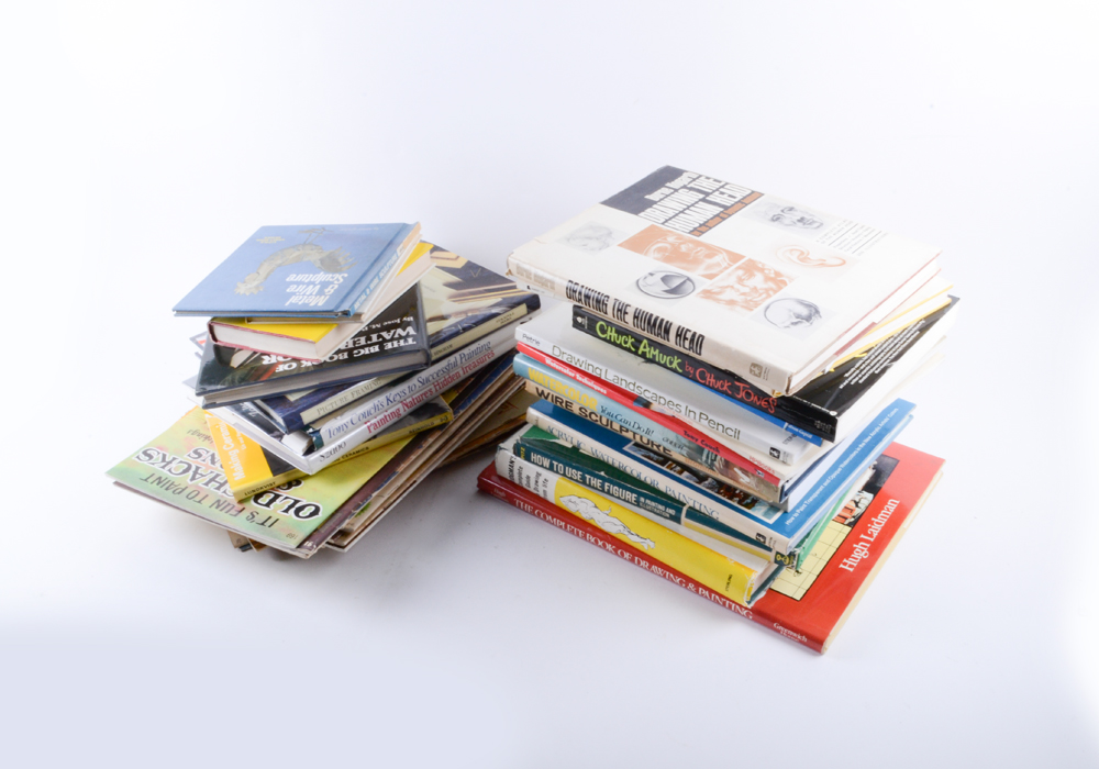 Generous Collection of Vintage  Instructional Art Books