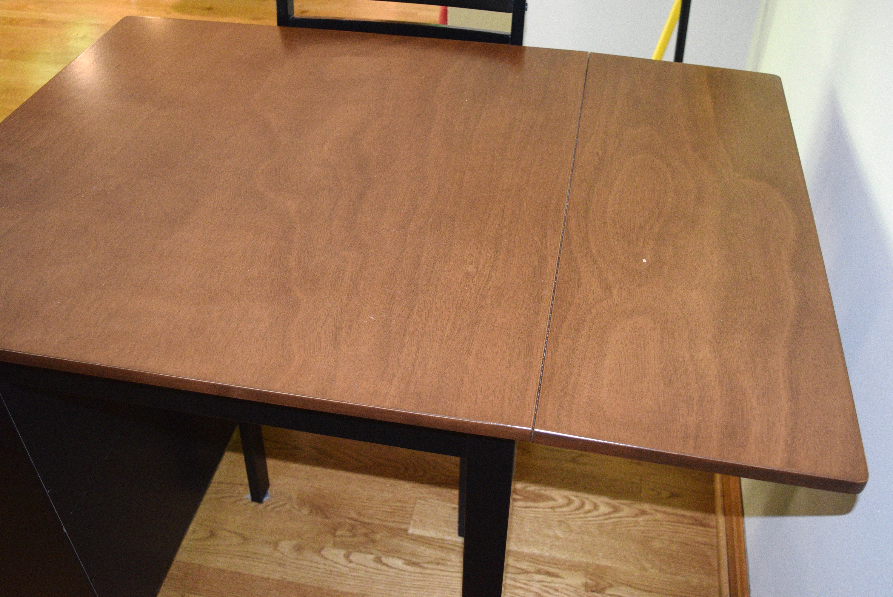 Black Drop Leaf Table and Chairs