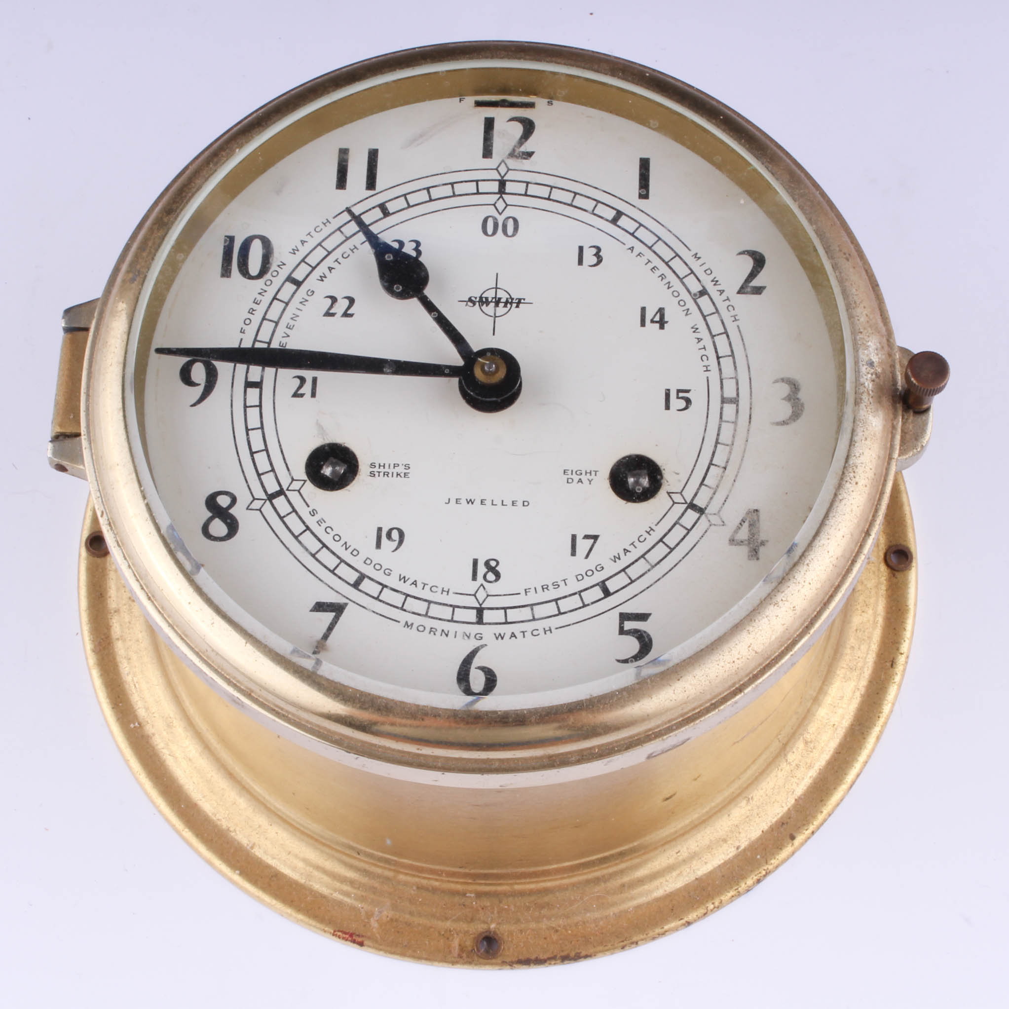 Vintage Swift & Anderson 8 Day Ship Shift Clock