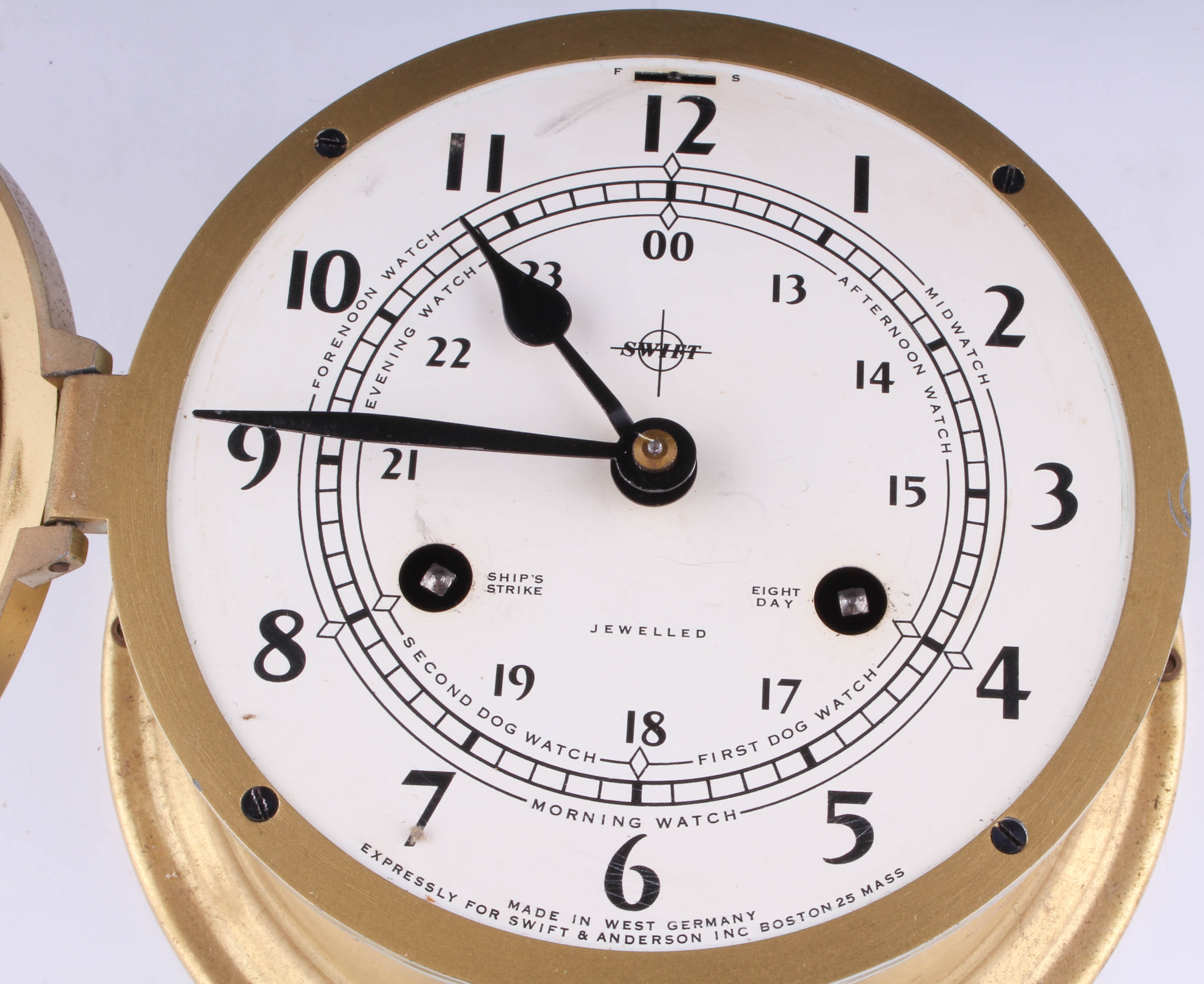 Vintage Swift & Anderson 8 Day Ship Shift Clock
