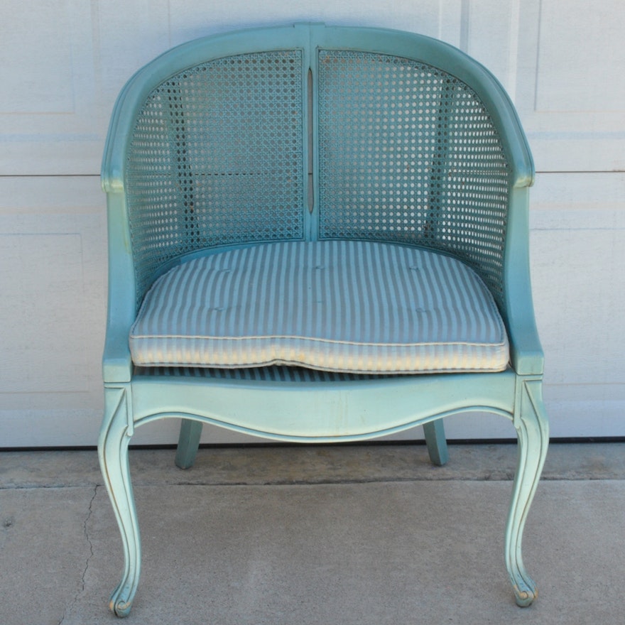 Turquoise Barrel Chair